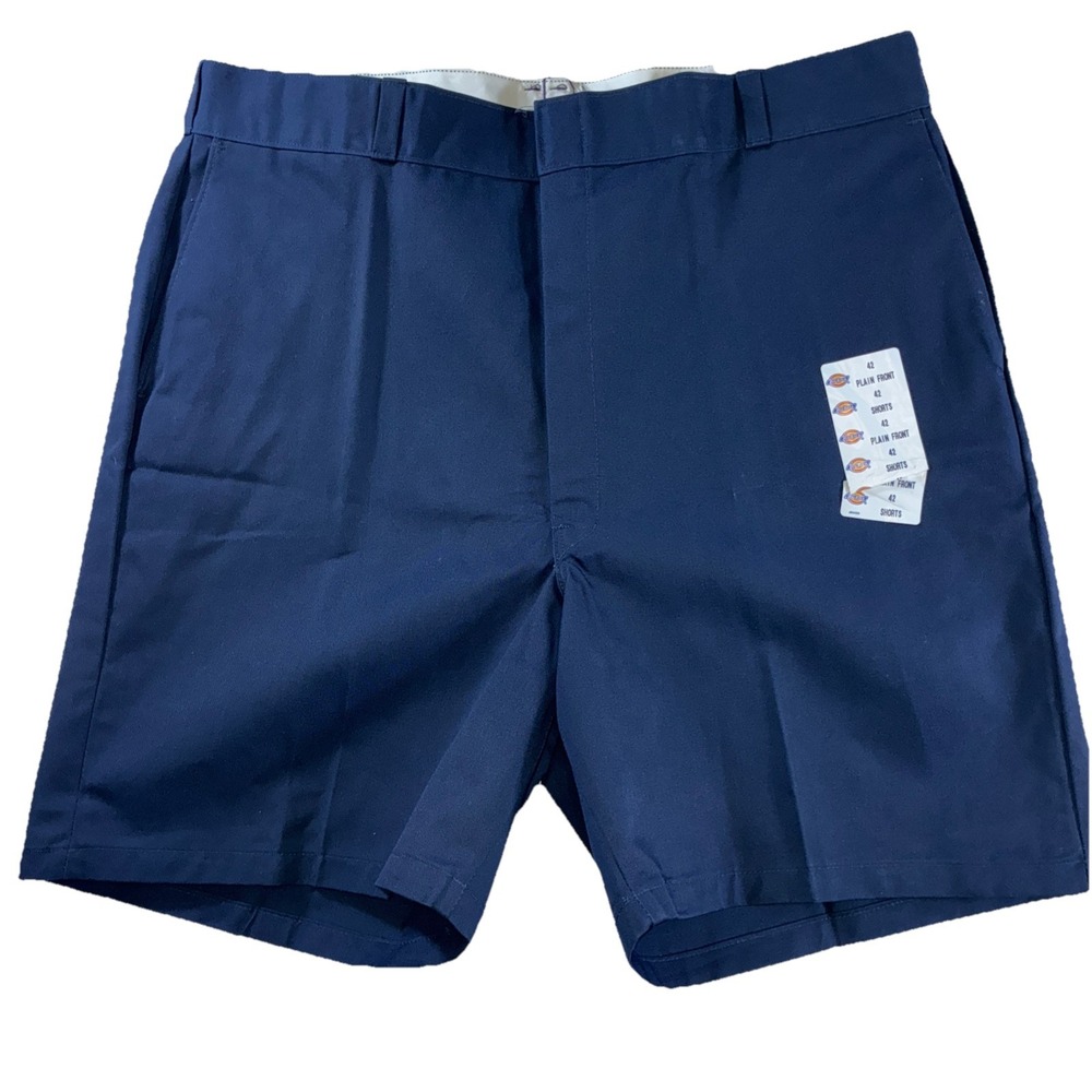 Dickies Easy Care Plain Front Work Shorts Men's Size 42 New Blue